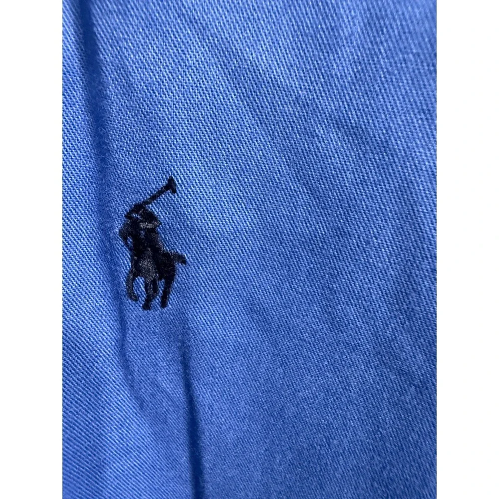Ralph Lauren Blake Shirt Mens XL Blue Short Sleeve Cotton Button Down Pony Logo